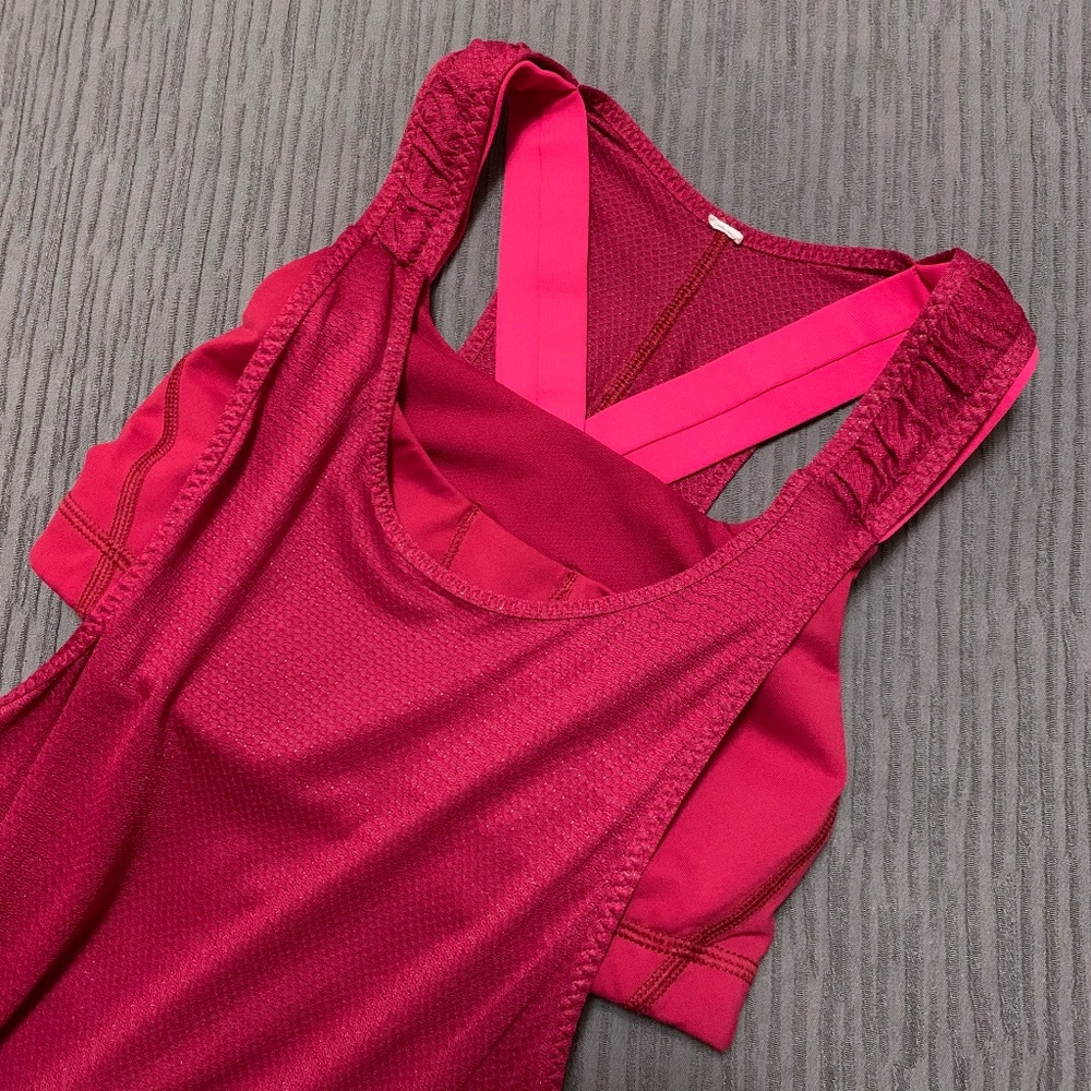 Bright raspberry lululemon bra top